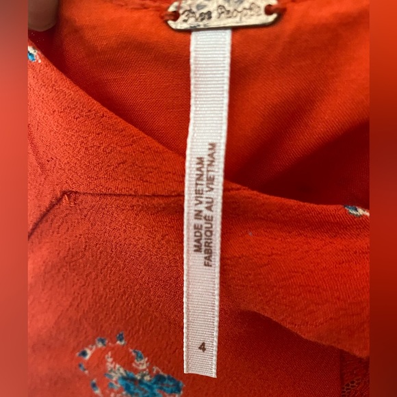 Free People Mockingbird Open back Mini Dress Size 4 - Picture 5 of 5